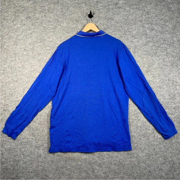 POLO Golf Ralph Lauren Top Size Large Mens Blue Long Sleeve Collared Pima Cotton - Picture 7 of 12